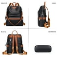 thumbnail image 5 of ALTOSY Women Real Leather Backpack Purse Elegant Ladies Shoulder Bag S80 Black/Brown, 5 of 8