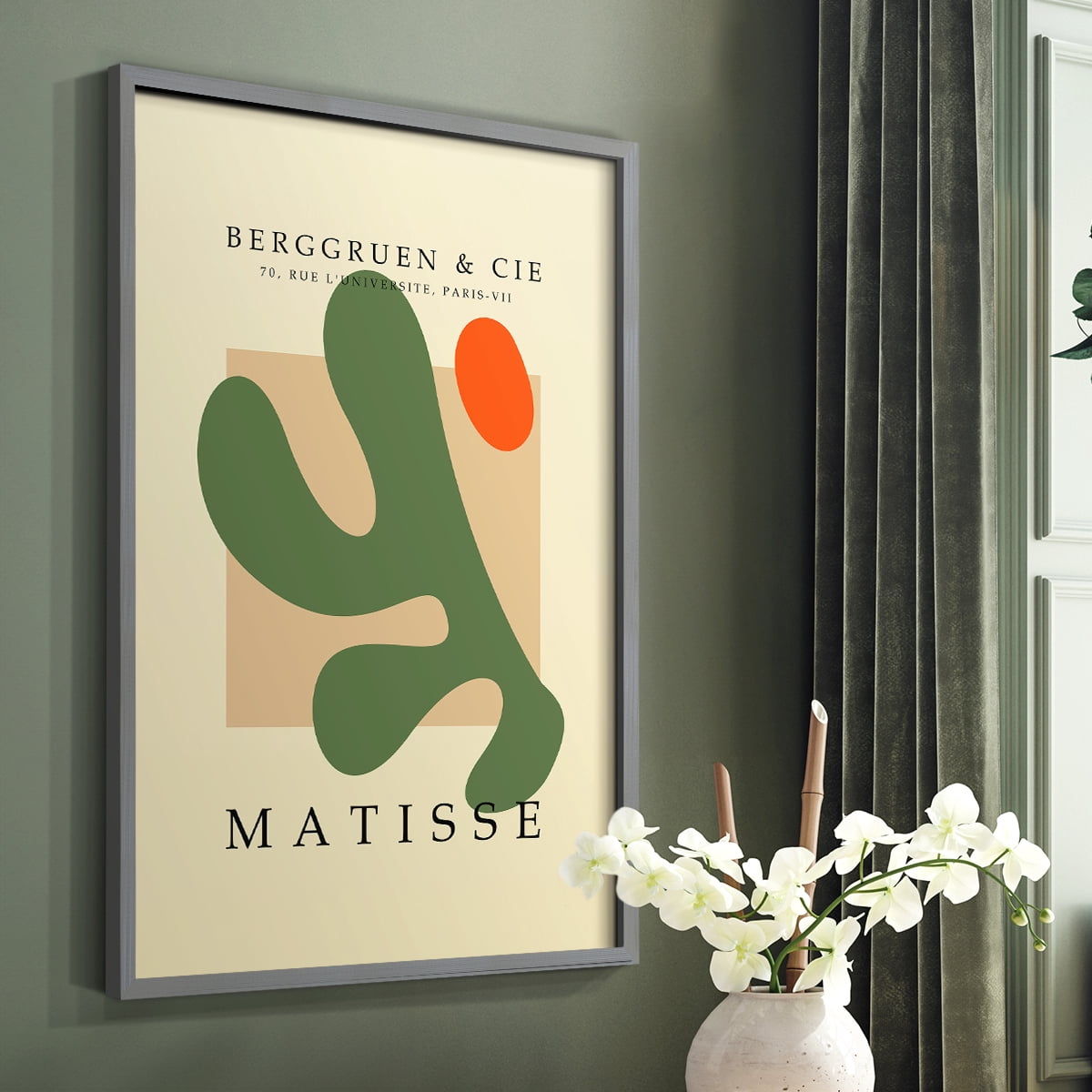 Matisse CCCXLI in Gray Solid Wood 8 x 10 Framed Print
