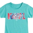thumbnail image 3 of Marvel - Tie Dye - Girls Fitted Short Sleeve Graphic T-Shirt, 3 of 5