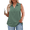 Green, variant on NISVIYA Plus Size Tops for Women Summer Sleeveless Shirts Eyelet Fashion V Neck Tunics Black 3XL