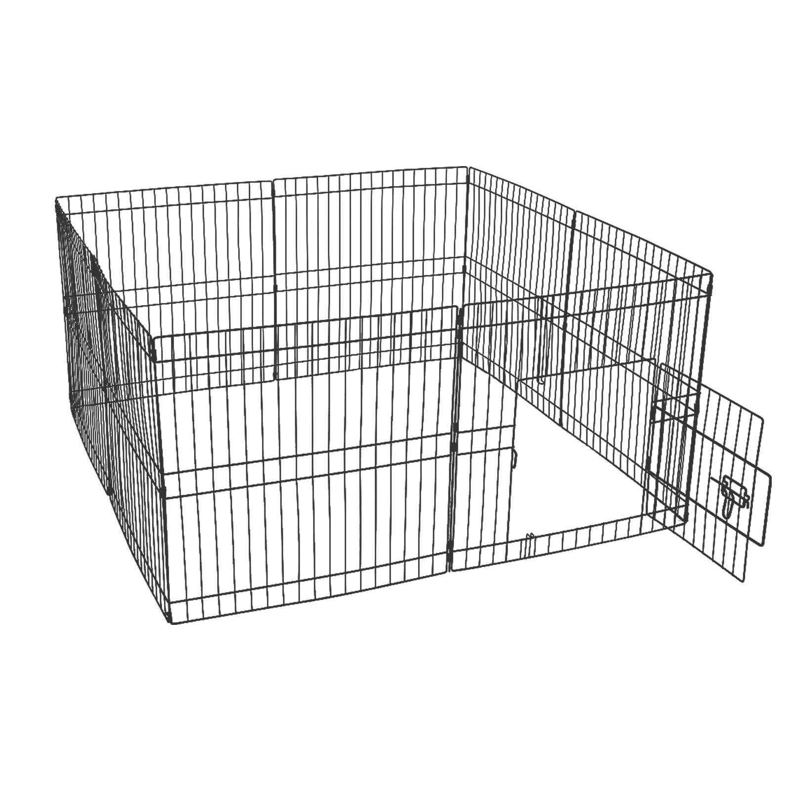 8pcs Pet Playpen Portable Yard Fence Animals Puppy Kennel Crate Fence