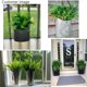 thumbnail image 5 of 6 piezas de plantas artificiales, arbustos verdes de plástico falsos, arbustos, plantas de plástico resistentes a los rayos UV, pasto de trigo para decoración de interiores y exteriores del hogar y e, 5 of 5