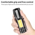 thumbnail image 4 of COB Side Light Flashlight | 10W USB Rechargeable Pen Clip Torch with Built-in High-Capacity Lithium Battery | 3 Modes: High, Burst, Side | 85mm Compact ABS Body | 1 Pack | Long-Range | Multipurpose, 4 of 8