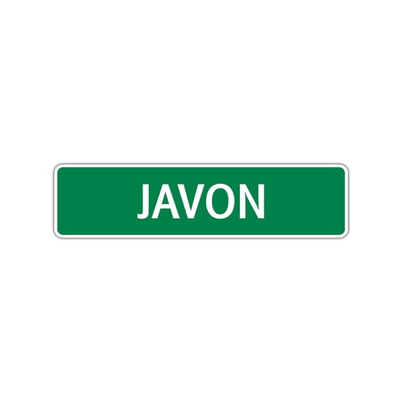Javon Boys Children Name Letter Printed Label Indoor Outdoor Unique Wall Plaque Decoration Aluminum Metal Sign 4"x13.5"
