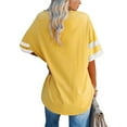 thumbnail image 2 of Dellytop Womens Oversized Tees Loose Half Sleeve Crew Neck Color Block T Shirts, 2 of 3