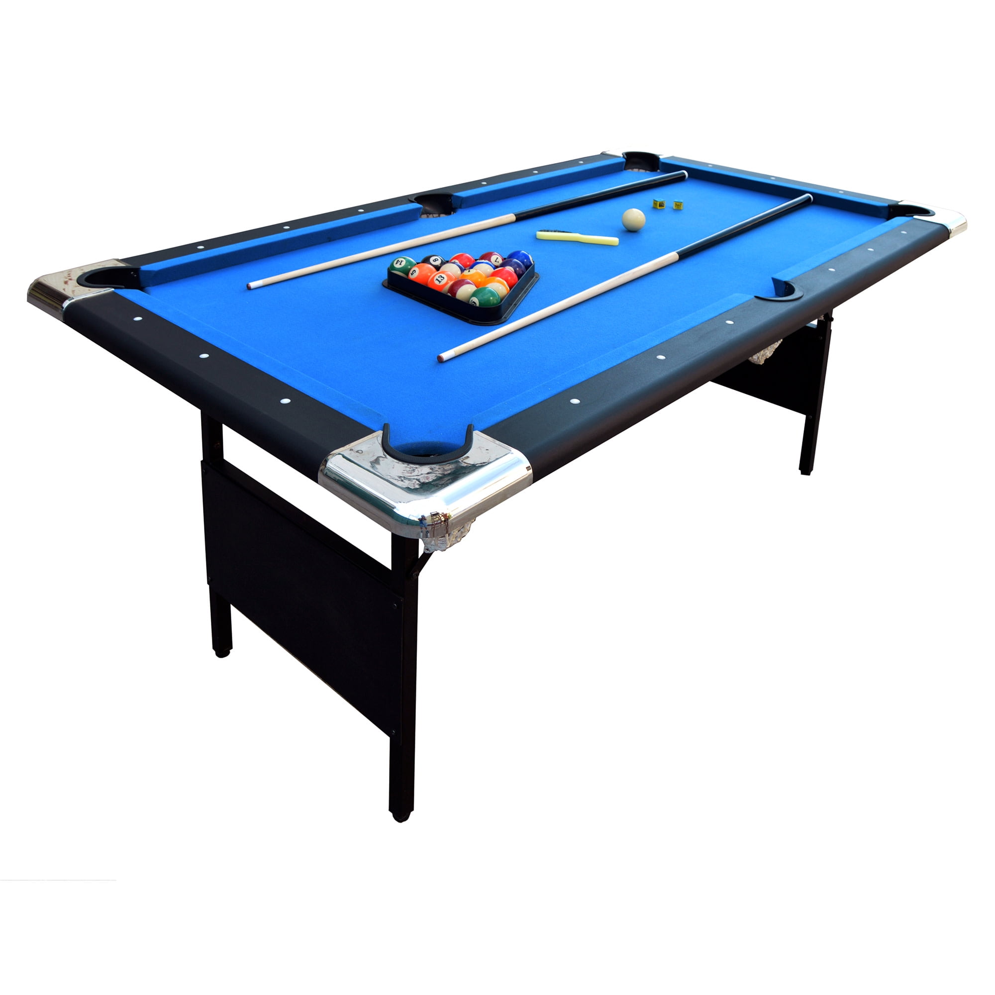 Mini Pool Table Set w/ Pool Balls Pool Cues Lightweight Portable Billiard Table 