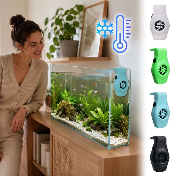Forestwhale Aquarium Cooling Fan USB Silent Water Chiller 2-Speed Adjustable Aquarium Cooler for Saltwater Freshwater Tanks 2.8"x5.5"