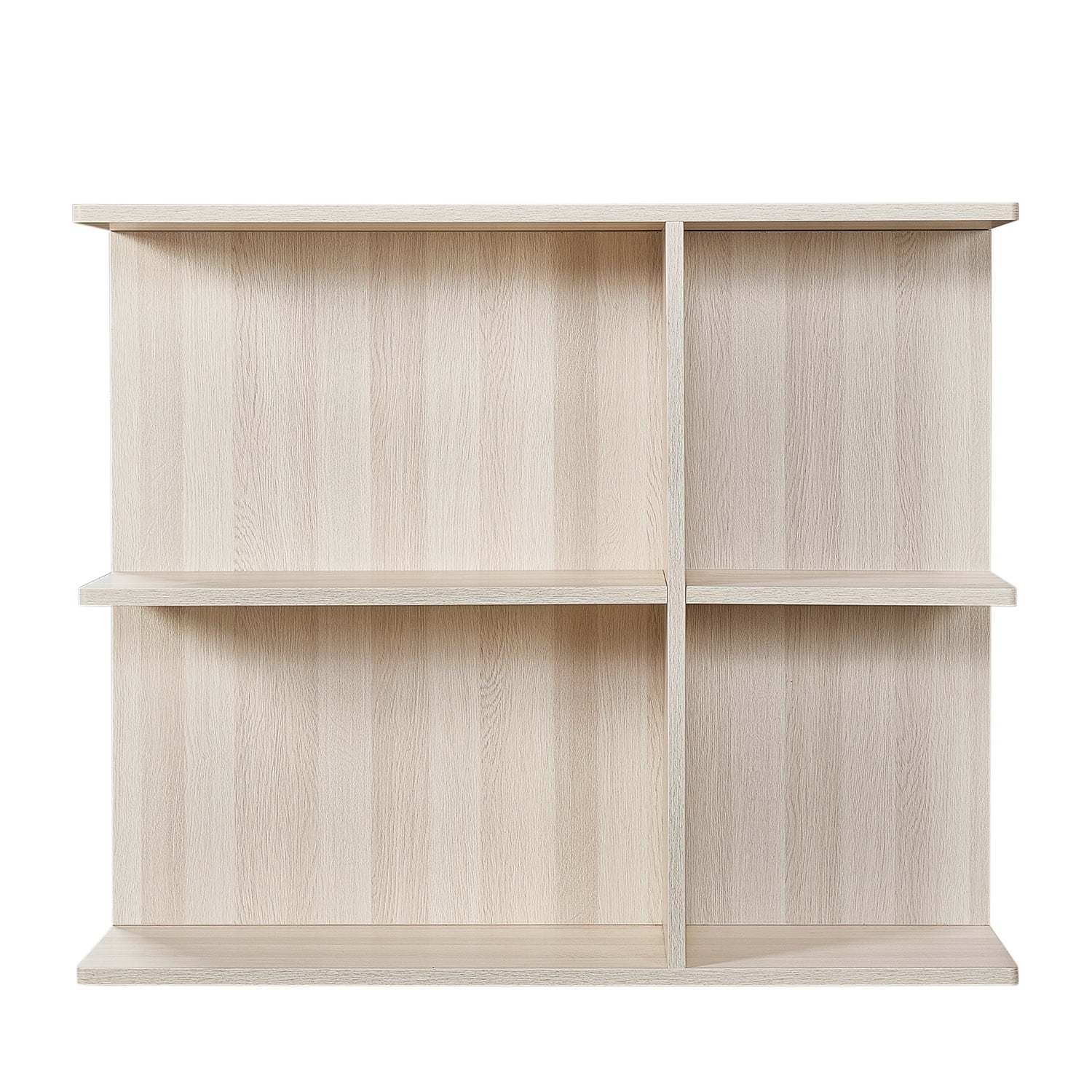 Wall Mount Side Cabinet Open Panel White Oak L 36 in x H 29.9 in x D 11.8 in