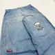 thumbnail image 3 of Pantalones de chándal de terciopelo con bordado de mariposa para hombres y mujeres, pantalones de rayas de gran tamaño, pantalones casuales de moda, alta calidad, 3 of 5
