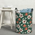 thumbnail image 5 of Lilies Flowers Green Laundry Basket, Laundry Hamper Waterproof Laundry Bag Clothes Hamper Laundry Bin with Handles for Bedroom, Living Room, Kids Room-#, 5 of 5