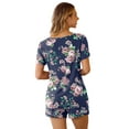 thumbnail image 3 of Anygrew Summer Pajama Sets For Womens Shorts Soft Pj Set 2 Piece Sleepwear With Pockets, 3 of 6