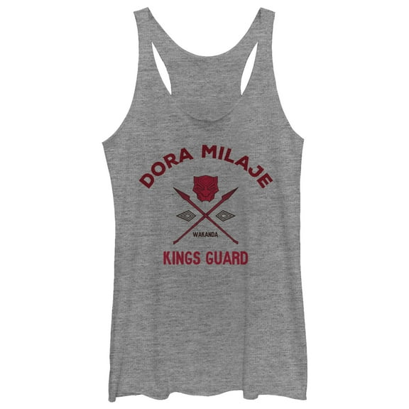 Women's Marvel Black Panther 2018 Dora Milaje King's Guard  Racerback Tank Top Gray Heather Small