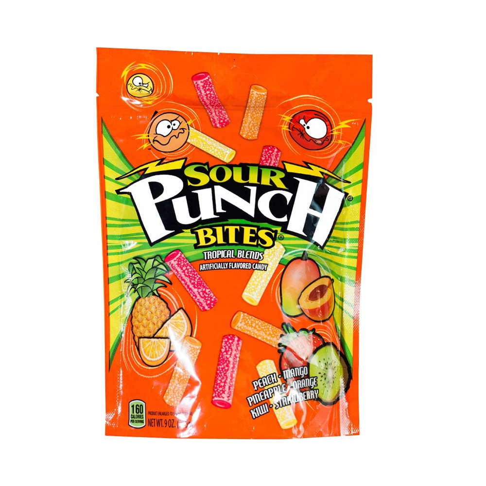 Sour Punch Bites Chewy Tropical Blend Candies, 9 Oz.