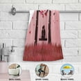 thumbnail image 5 of Dreamtimes Lover Couples Under A Love Tree Hand Towels 2 PCS, Spring Valentine Kitchen Towel Ultra Soft and Highly Absorbent,Decorative Fingertip Face Towel for Bathroom Hotel, 28.3"x14.4", 5 of 6