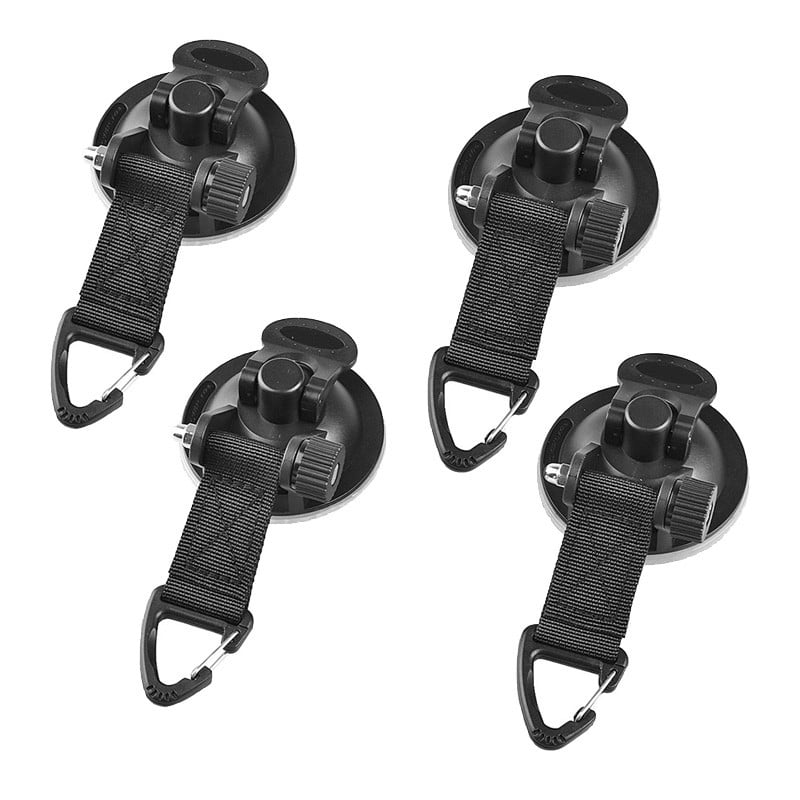 4X Heavy-Duty Suction Cup Tie Downs Hooks Strong For Car Awning Camping Tarp 