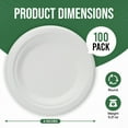 thumbnail image 2 of Platos de postre TaidMiao de 6 pulgadas, papel 100% compostable, paquete de 100, 2 of 8