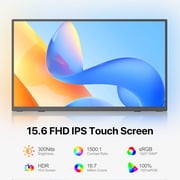 Portable Monitor Touchscreen 15.6 1080P 10-Point Touch Screen Monitor Built-in Stand,HDMI USB C Travel Monitors for Laptop, PC, Phone