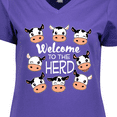 thumbnail image 4 of Inktastic Welcome to the Herd with Cute Black and White Holstein Cows Women's V-Neck T-Shirt, 4 of 5