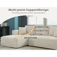 thumbnail image 6 of Compressed sofa,108.85*68.3*25.59INCH, L-shaped combination sofa, striped, suitable for various room types, white, 6 of 8