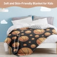 thumbnail image 6 of Basketball Blanket for Girls Boys, Soft Plush Orange Basketball Fuzzy Flannel Throw Blanket for Men Women Teen, Lightweight Cozy Fleece Blankets Gifts for All Season Sofa Bed Couch 40"x50", 6 of 8