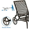 thumbnail image 6 of Spaco Chaise Lounge Chair Outdoor, Pool Lounge Chairs, Backrest Adjustable Courtyard Cast Aluminum Lying Bed, for Patio Garden Outdoor Beach, Bronze, 6 of 12