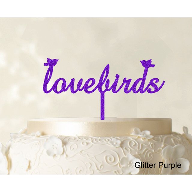 Love Birds Wedding Cake Topper Custom Cake Topper Color Option Available 6-7 Inches Wide