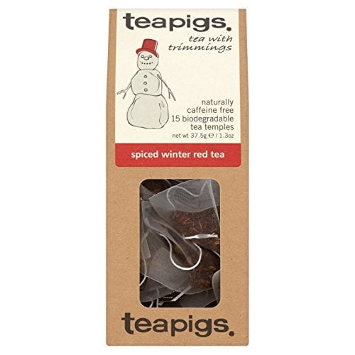 teapigs Spiced Winter Red Tea Naturally Caffeine Free Biodegradable 15 Count 1.3 Oz