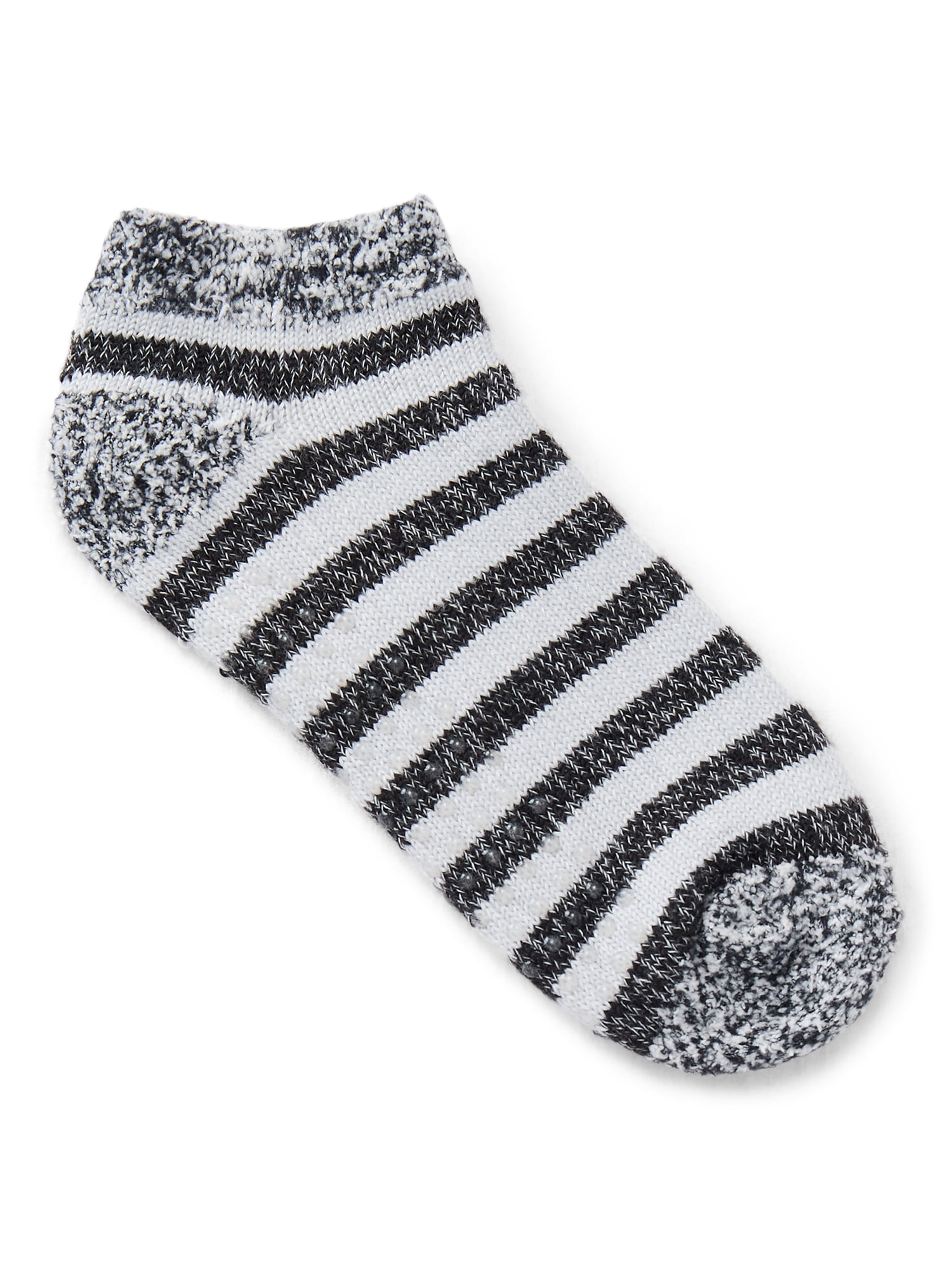 Joyspun Women's Double Layer Low Cut Lounge Socks, 3 Pack, Shoe Sizes 4-10