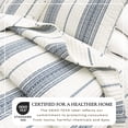 thumbnail image 4 of Striped Quilt Set - Lightweight, Soft, All-Season - 2-Piece Reversible Farmhouse Bedding Set (Twin / Twin XL, Cream / Navy), 4 of 6