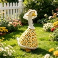 thumbnail image 6 of HWRETIE Yard Outdoor Cement Figurine Bumblebee Top Hat and Tulle Skirt Set Porch Gooses Costume Decorative Outfit, 6 of 6