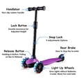 thumbnail image 6 of PRINIC Kick Scooter for Kids with 3 Light Up Wheels and Adjustable Height for 2-7 Years Old Ages Girls and Boys Toddlers & Children, Lean to Steer, 3-wheeled Scooters, 6 of 9
