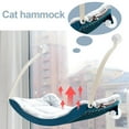 thumbnail image 2 of Cama de gato Yuyangstore ventosa colgante desmontable Alfombra de felpa azul, 2 of 7