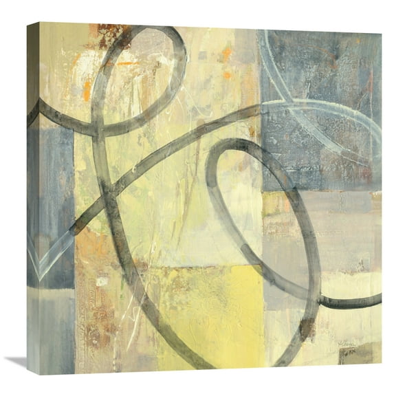 Global Gallery's 'Ribbon Dance I' By Albena Hristova Stretched Canvas Wall Art