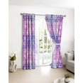 thumbnail image 3 of Purple Ombre Blackout Curtains for Bedroom/Living Room, Thermal Insulated Kitchen Curtains, Colourful Gradual Modern Abstract Art Grommet Darkening Window Treatment Drapes 52"x63"x2, 3 of 8