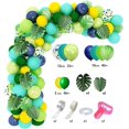thumbnail image 2 of 119 piezas de suministros para fiestas temáticas de safari en la jungla, globos de dinosaurio, kit de arco de guirnalda, globos verdes de confeti para niños, decoraciones de cumpleaños para baby, 2 of 5