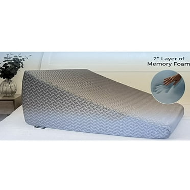 Dream Plush Multi-Functional Cooling Memory Foam Wedge Pillow, 24" x 24" x 10"