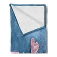 thumbnail image 2 of Vintage Rose Soft Flannel Fleece Throw Blanket, Love Theme Floral Bouquet Valentines Photo, Cozy Plush for Indoor and Outdoor Use, 50" x 70", Baby Pink Slate Blue, by Ambesonne, 2 of 5