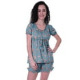 thumbnail image 1 of Moomaya Pyjama en Coton pour Femmes, Ensemble de Nuit 2 Pcs avec Shorts, Ensembles de Pyjama avec Shorts, 1 of 7