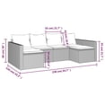 thumbnail image 4 of vidaXL 2 Piece Garden Lounge Set with Cushions Brown Poly Rattan, 4 of 5