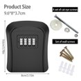 thumbnail image 4 of Key Safe Box 4 Digit Code Lock-Storage Key Box Outdoor Wall Mounted Security Password Key Box, 4 of 6