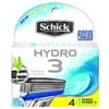 Schick Hydro 3 Men's Razor Blade Refills, 4 Ct + 1 Hydro 5 Refill
