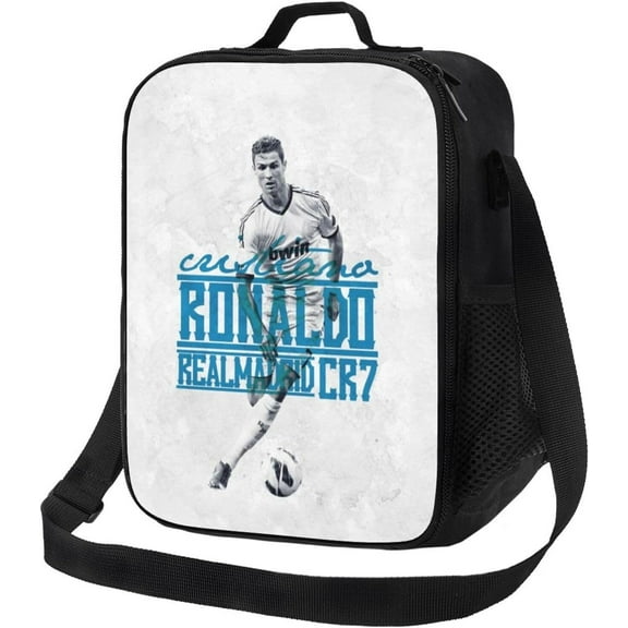 Soccer Player #7 Lunch Bag Cristiano Ronaldo Cooler Bag For School/Work/Party/Travel/Picnic Football Fans Lunch Box-Style 1