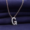 thumbnail image 4 of 18K Rose Gold Plated Initial Necklace | Moissanite Diamond Alphabet Necklace | Dainty Necklaces for Her | Letter "G" Pendant Necklace |18" + 2" Adjustable Chain, 4 of 6