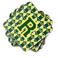 thumbnail image 2 of Letter R Football Green and Yellow Foam Coaster Set of 4, 2 of 3
