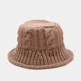 thumbnail image 5 of CoCopeaunts Women Bucket Hat Fashion Thickening Knitted Warm Fisherman Hat Men Fishing Outdoor Sunscreen Windproof Bucket Cap, 5 of 8
