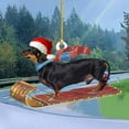 thumbnail image 5 of Dachshund Dog Christmas Tree Ornament Hanging Signs Car Interior Accessories Xmas Decoration Car Hanging Pendant for Festival A, 5 of 8