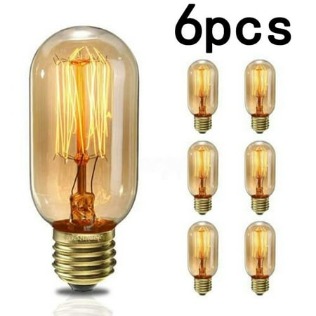 

QIFEI 6Pcs E27 Vintage Industrial Retro Edison LED Bulb Light Home Decor Lamp 40W 220V