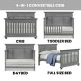 thumbnail image 4 of Oxford Baby Weston 4-in-1 Convertible Crib, Dusk Gray, 4 of 7