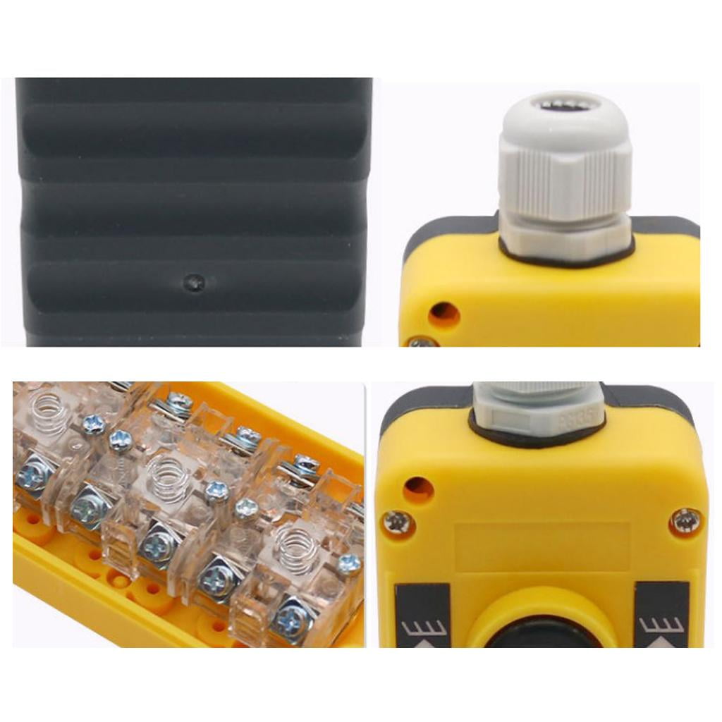 COP2B Crane Button Switch Tail Plate Dustproof Rainproof Durable Yellow 