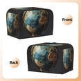 thumbnail image 3 of Yiaed Owl Globe Sculpture Print Two Slice Bread Machine Cover, Universal Size Kitchen Appliance Cover for Bread Machine,Bread Machine Cover, 3 of 7